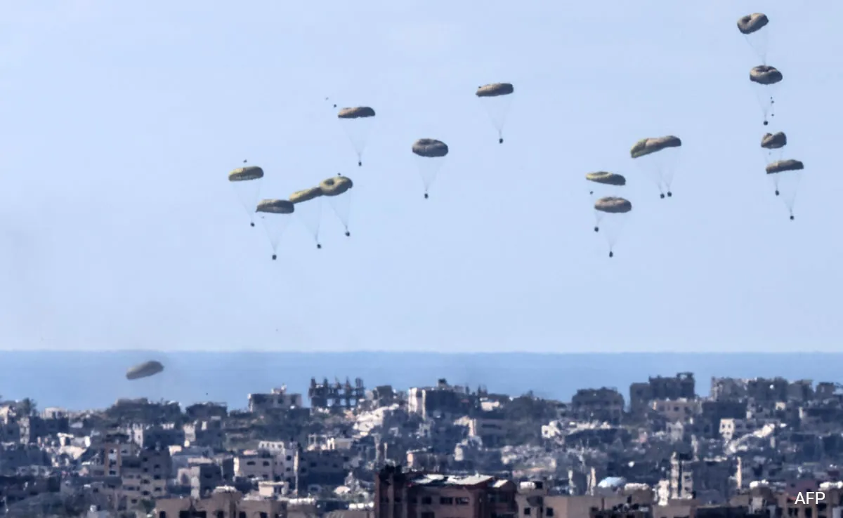 Hamas urges halt to airdrops of aid in Gaza after two killed